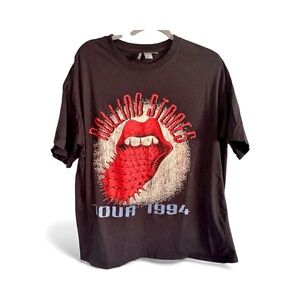H&M Divided Rolling Stones Grey‎ Graphic Acubi T Shirt Size XL
